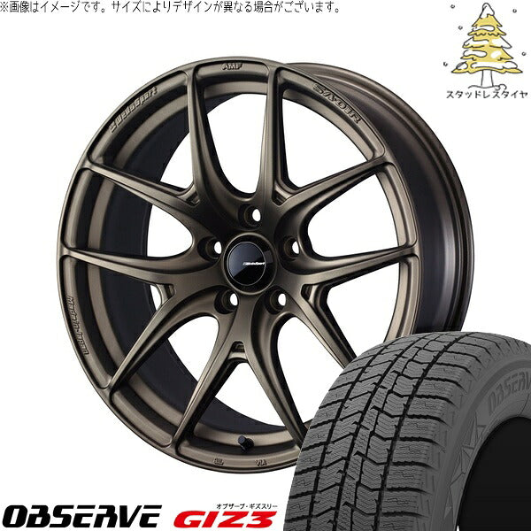 トーヨータイヤ オブザーブ GIZ3 195/50R16 ＋ ウェッズスポーツ SA01R EJブロンズ 16インチ 6.5J +50 4H100P スタッドレス・ホイール4本セット。1枚目。