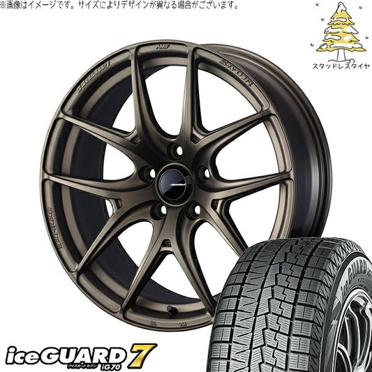 ヨコハマタイヤ アイスガードセブン IG70 215/65R16 ＋ ウェッズスポーツ SA01R EJブロンズ 16インチ 6.5J +42 4H100P スタッドレス・ホイール4本セット。1枚目。