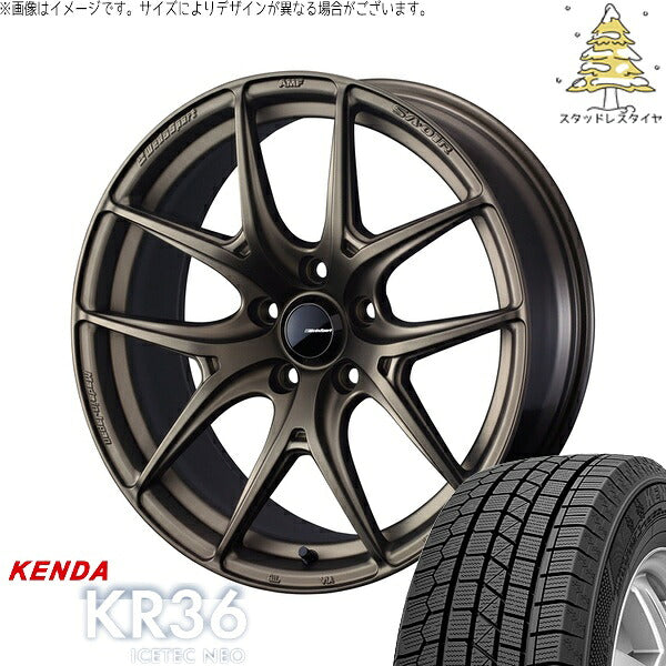 ケンダ アイステックネオ KR36 225/55R18 ＋ ウェッズスポーツ SA01R EJブロンズ 18インチ 8J +42 5H114.3P スタッドレス・ホイール4本セット。1枚目。