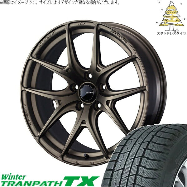 トーヨータイヤ ウィンタートランパス TX 215/70R16 ＋ ウェッズスポーツ SA01R EJブロンズ 16インチ 6.5J +42 4H100P スタッドレス・ホイール4本セット。1枚目。