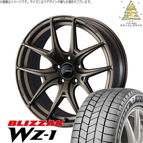 ブリヂストン ブリザック WZ-1 215/45R17 ＋ ウェッズスポーツ SA01R EJブロンズ 17インチ 7J +40 5H114.3P スタッドレス・ホイール4本セット。1枚目。