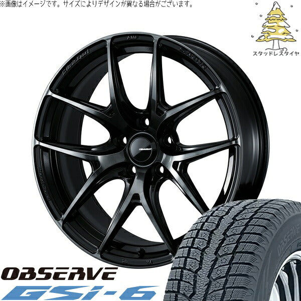 トーヨータイヤ オブザーブ Gsi-6 225/70R16 ＋ ウェッズスポーツ SA01R ウォースブラッククリアー 16インチ 7J +42 5H114.3P スタッドレス・ホイール4本セット。1枚目。