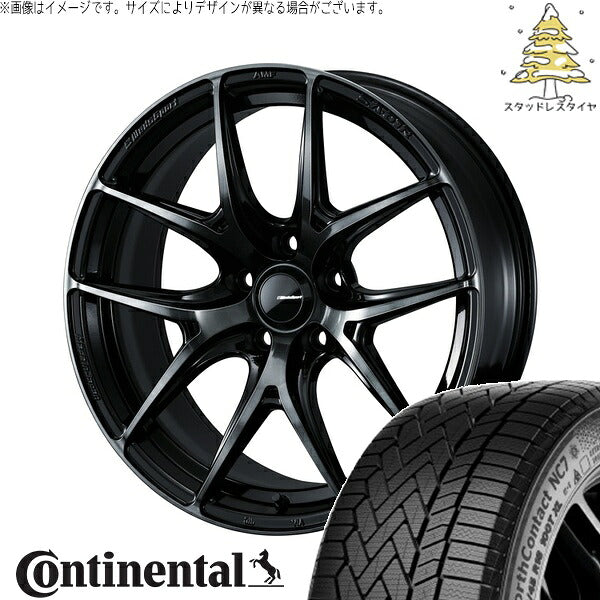 コンチネンタル ノースコンタクト NC7 235/65R17 ＋ ウェッズスポーツ SA01R ウォースブラッククリアー 17インチ 7J +40 5H114.3P スタッドレス・ホイール4本セット。1枚目。