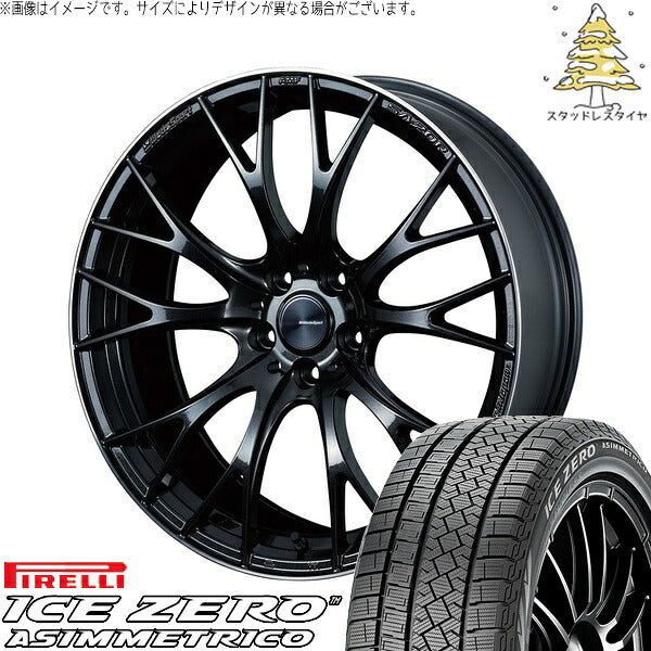 ピレリ アイスゼロアシンメトリコ 245/45R19 ＋ ウェッズスポーツ SA20R メタルブラックF 19インチ 8.5J +38 5H114.3P スタッドレス・ホイール4本セット。1枚目。