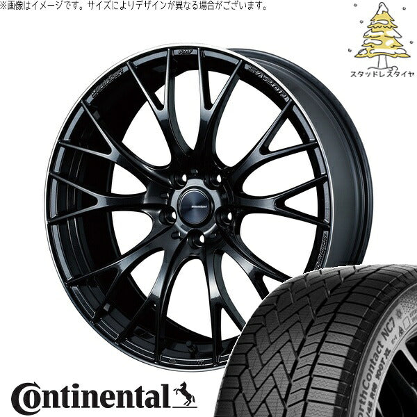 コンチネンタル ノースコンタクト NC7 245/40R19 ＋ ウェッズスポーツ SA20R メタルブラックF 19インチ 8.5J +45 5H114.3P スタッドレス・ホイール4本セット。1枚目。