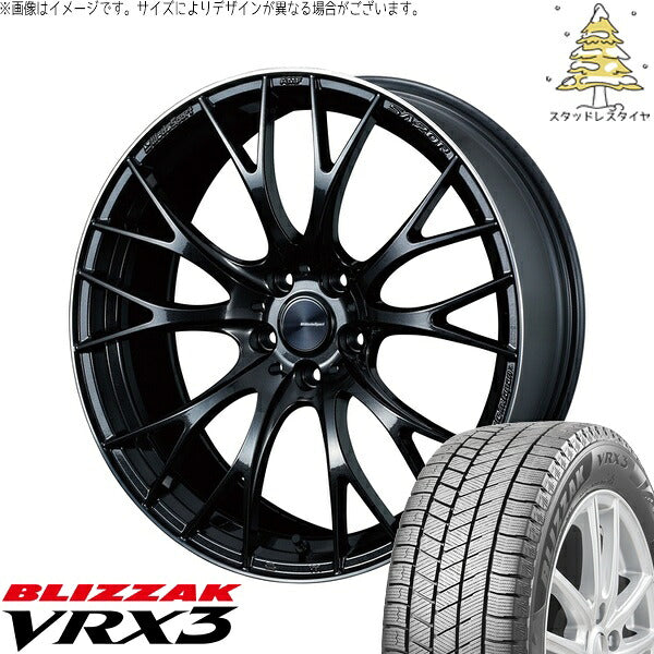 ブリヂストン ブリザック VRX3 225/45R19 ＋ ウェッズスポーツ SA20R メタルブラックF 19インチ 8.5J +45 5H114.3P スタッドレス・ホイール4本セット。1枚目。