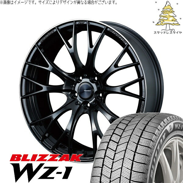 ブリヂストン ブリザック WZ-1 245/40R19 ＋ ウェッズスポーツ SA20R メタルブラックF 19インチ 8.5J +38 5H114.3P スタッドレス・ホイール4本セット。1枚目。