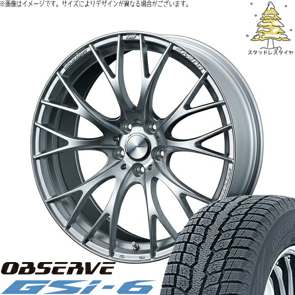 トーヨータイヤ オブザーブ Gsi-6 235/50R20 ＋ ウェッズスポーツ SA20R VIシルバー 20インチ 8.5J +38 5H114.3P スタッドレス・ホイール4本セット。1枚目。