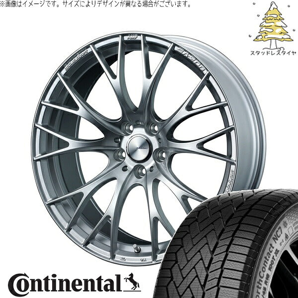 コンチネンタル ノースコンタクト NC7 245/40R19 ＋ ウェッズスポーツ SA20R VIシルバー 19インチ 8.5J +38 5H114.3P スタッドレス・ホイール4本セット。1枚目。
