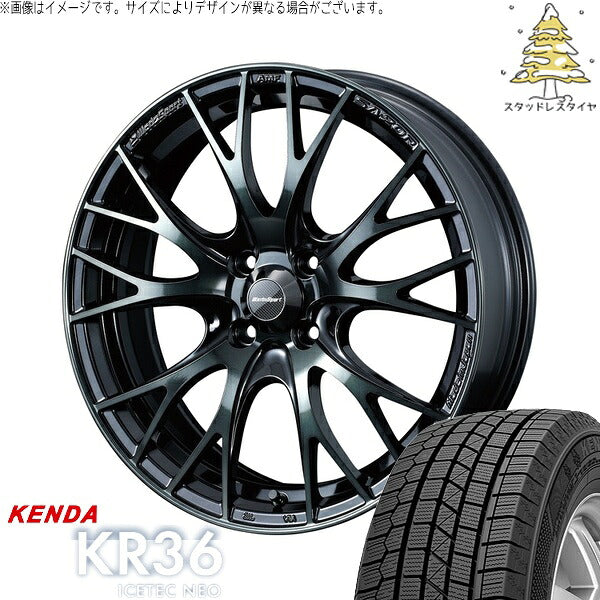 ケンダ アイステックネオ KR36 175/60R16 ＋ ウェッズスポーツ SA20R ウォースブラッククリアー 16インチ 5J +45 4H100P スタッドレス・ホイール4本セット。1枚目。