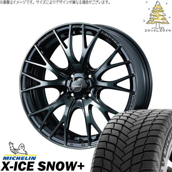 ミシュラン エックスアイス スノー+ 215/65R16 ＋ ウェッズスポーツ SA20R ウォースブラッククリアー 16インチ 6.5J +38 4H100P スタッドレス・ホイール4本セット。1枚目。