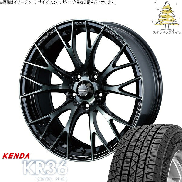 ケンダ アイステックネオ KR36 215/50R17 ＋ ウェッズスポーツ SA20R ウォースブラッククリアー 17インチ 7J +48 5H114.3P スタッドレス・ホイール4本セット。1枚目。