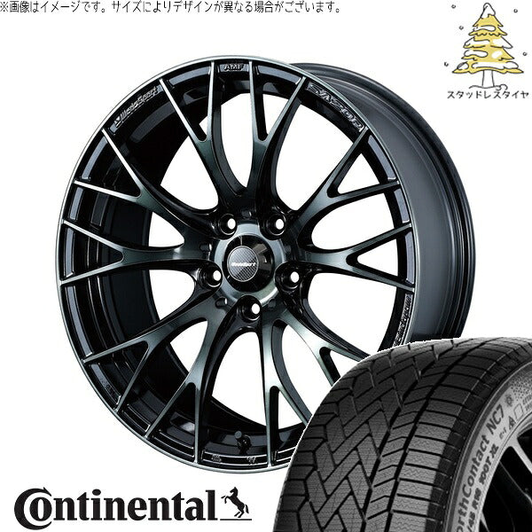 コンチネンタル ノースコンタクト NC7 215/55R17 ＋ ウェッズスポーツ SA20R ウォースブラッククリアー 17インチ 7.5J +45 5H114.3P スタッドレス・ホイール4本セット。1枚目。