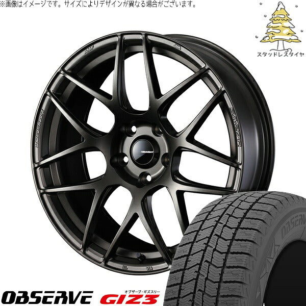 トーヨータイヤ オブザーブ GIZ3 225/55R18 ＋ ウェッズスポーツ SA27R EJブロンズ 18インチ 7.5J +45 5H100P スタッドレス・ホイール4本セット。1枚目。