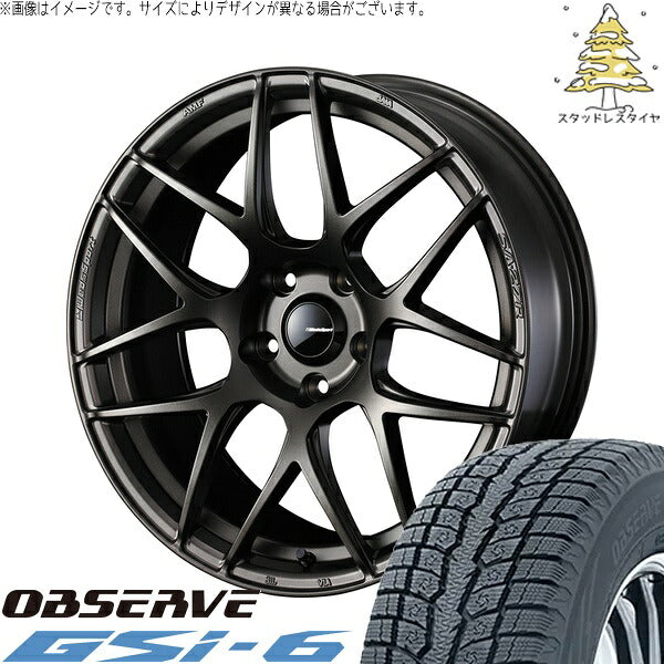 トーヨータイヤ オブザーブ Gsi-6 225/60R17 ＋ ウェッズスポーツ SA27R EJブロンズ 17インチ 6.5J +42 5H100P スタッドレス・ホイール4本セット。1枚目。
