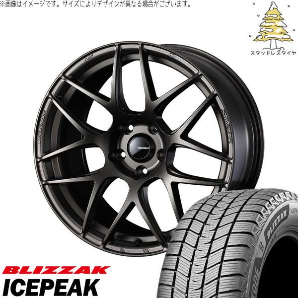 ブリヂストン ブリザック ICEPEAK 225/60R17 ＋ ウェッズスポーツ SA27R EJブロンズ 17インチ 7J +48 5H114.3P スタッドレス・ホイール4本セット。1枚目。