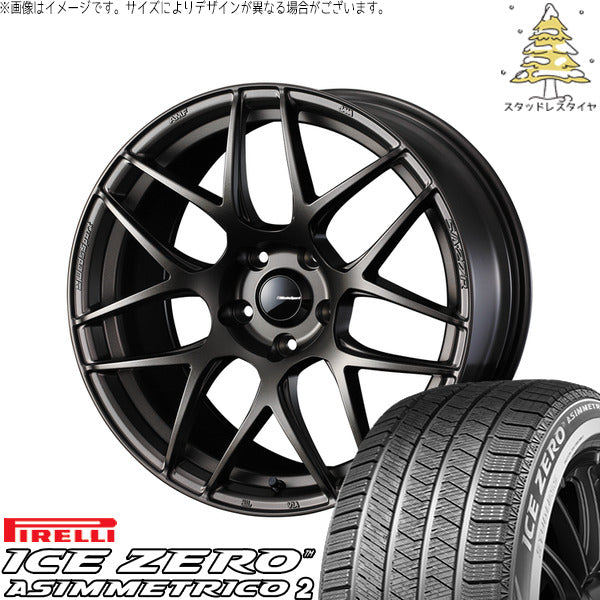 ピレリ アイスゼロアシンメトリコ2 235/60R18 ＋ ウェッズスポーツ SA27R EJブロンズ 18インチ 8J +42 5H114.3P スタッドレス・ホイール4本セット。1枚目。