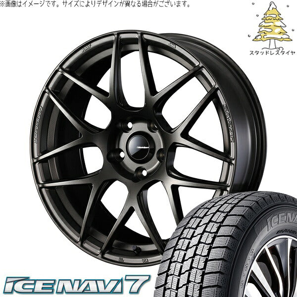 グッドイヤー アイスナビ7 215/55R17 ＋ ウェッズスポーツ SA27R EJブロンズ 17インチ 7J +40 5H114.3P スタッドレス・ホイール4本セット。1枚目。