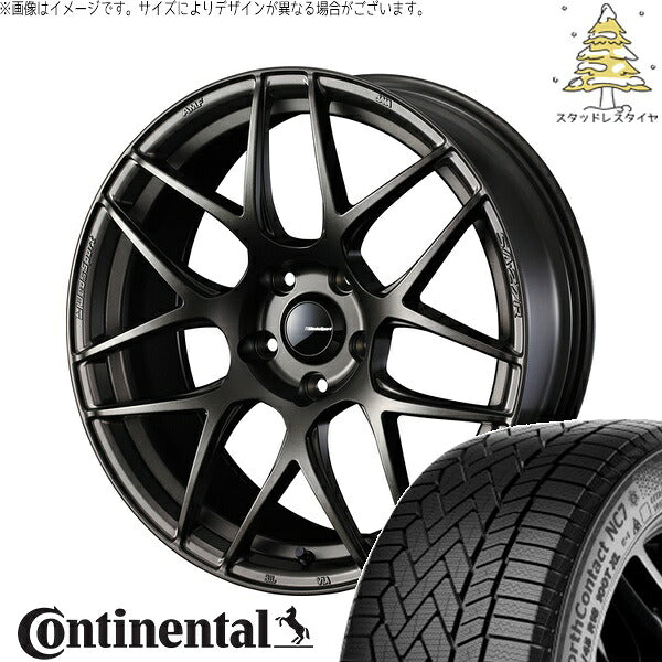 コンチネンタル ノースコンタクト NC7 225/50R18 ＋ ウェッズスポーツ SA27R EJブロンズ 18インチ 7.5J +45 5H114.3P スタッドレス・ホイール4本セット。1枚目。