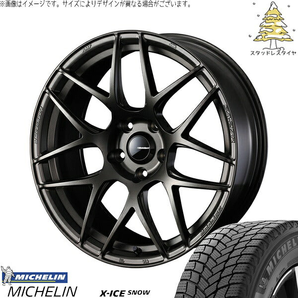 ミシュラン エックスアイス スノー 215/45R18 ＋ ウェッズスポーツ SA27R EJブロンズ 18インチ 7.5J +35 5H114.3P スタッドレス・ホイール4本セット。1枚目。