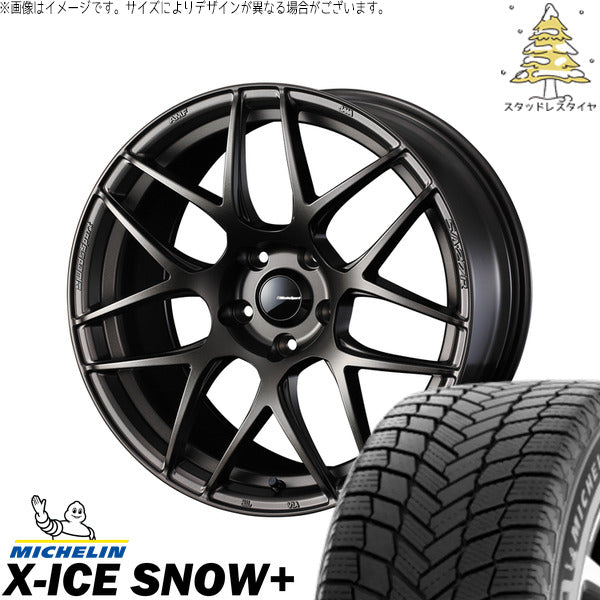ミシュラン エックスアイス スノー+ 245/40R18 ＋ ウェッズスポーツ SA27R EJブロンズ 18インチ 8.5J +50 5H114.3P スタッドレス・ホイール4本セット。1枚目。