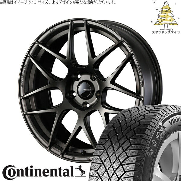 コンチネンタル バイキングコンタクト7 205/55R17 ＋ ウェッズスポーツ SA27R EJブロンズ 17インチ 7J +40 5H114.3P スタッドレス・ホイール4本セット。1枚目。