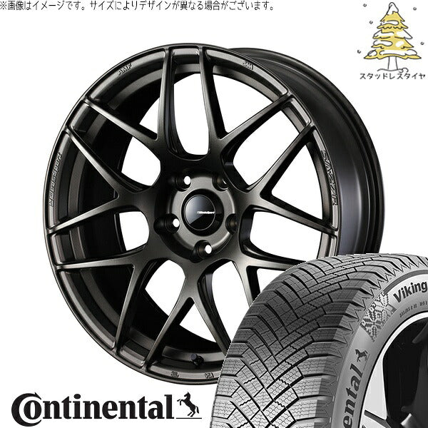 コンチネンタル バイキングコンタクト8 225/40R18 ＋ ウェッズスポーツ SA27R EJブロンズ 18インチ 8.5J +45 5H100P スタッドレス・ホイール4本セット。1枚目。