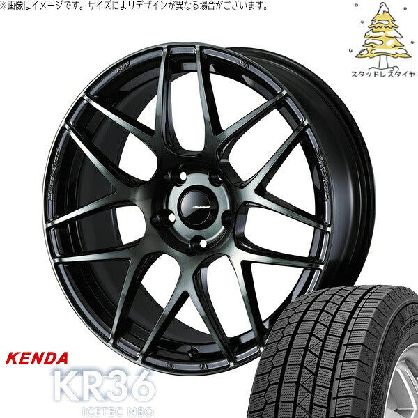 ケンダ アイステックネオ KR36 215/45R17 ＋ ウェッズスポーツ SA27R ウォースブラッククリアー 17インチ 7.5J +45 5H114.3P スタッドレス・ホイール4本セット。1枚目。