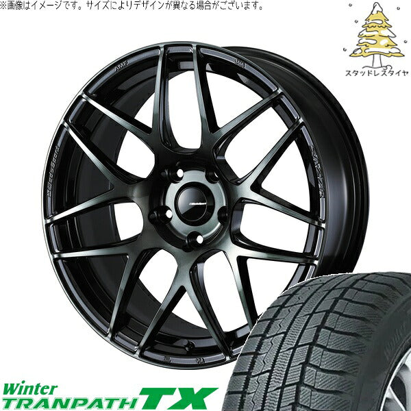 トーヨータイヤ ウィンタートランパス TX 225/65R17 ＋ ウェッズスポーツ SA27R ウォースブラッククリアー 17インチ 7J +53 5H114.3P スタッドレス・ホイール4本セット。1枚目。