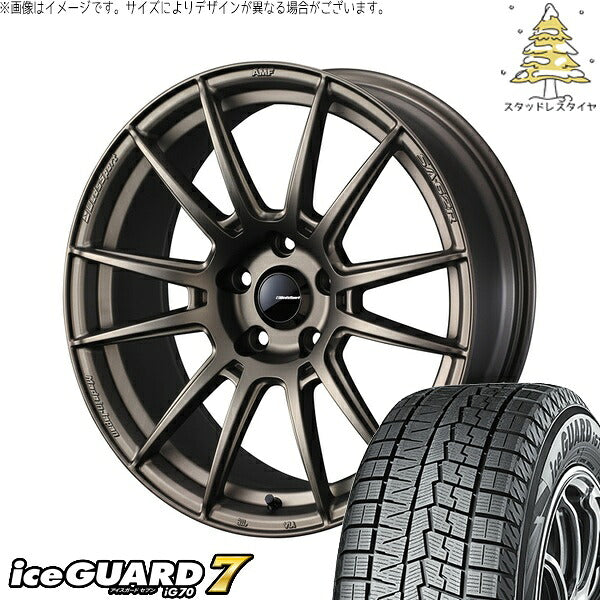 ヨコハマタイヤ アイスガードセブン IG70 215/50R18 ＋ ウェッズスポーツ SA62R EJブロンズ 18インチ 8J +42 5H114.3P スタッドレス・ホイール4本セット。1枚目。