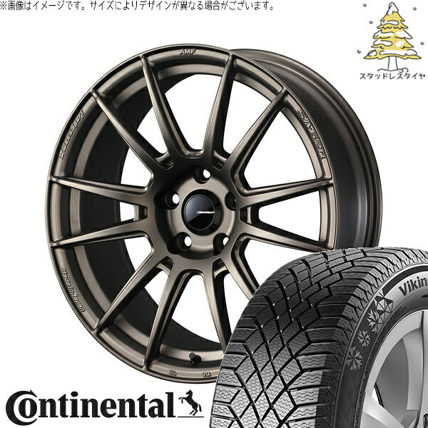コンチネンタル バイキングコンタクト7 235/40R18 ＋ ウェッズスポーツ SA62R EJブロンズ 18インチ 8.5J +35 5H114.3P スタッドレス・ホイール4本セット。1枚目。