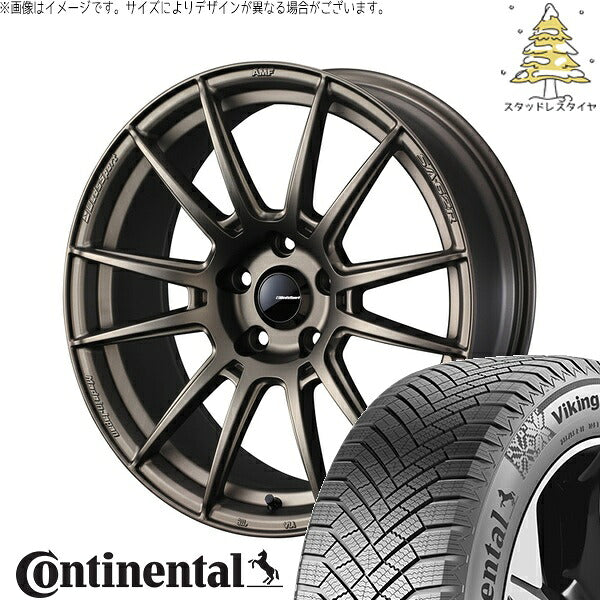 コンチネンタル バイキングコンタクト8 235/65R17 ＋ ウェッズスポーツ SA62R EJブロンズ 17インチ 7J +40 5H114.3P スタッドレス・ホイール4本セット。1枚目。