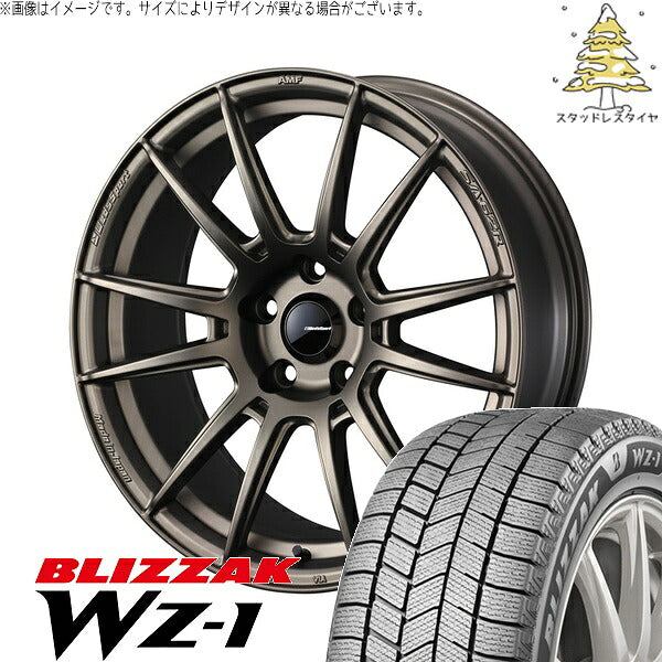 ブリヂストン ブリザック WZ-1 245/40R18 ＋ ウェッズスポーツ SA62R EJブロンズ 18インチ 8.5J +35 5H114.3P スタッドレス・ホイール4本セット。1枚目。