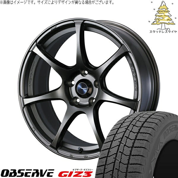 トーヨータイヤ オブザーブ GIZ3 225/40R18 ＋ ウェッズスポーツ SA75R EJブロンズ 18インチ 7.5J +35 5H114.3P スタッドレス・ホイール4本セット。1枚目。