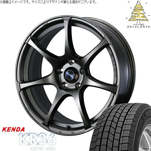 ケンダ アイステックネオ KR36 215/45R17 ＋ ウェッズスポーツ SA75R EJブロンズ 17インチ 7J +45 5H100P スタッドレス・ホイール4本セット。1枚目。