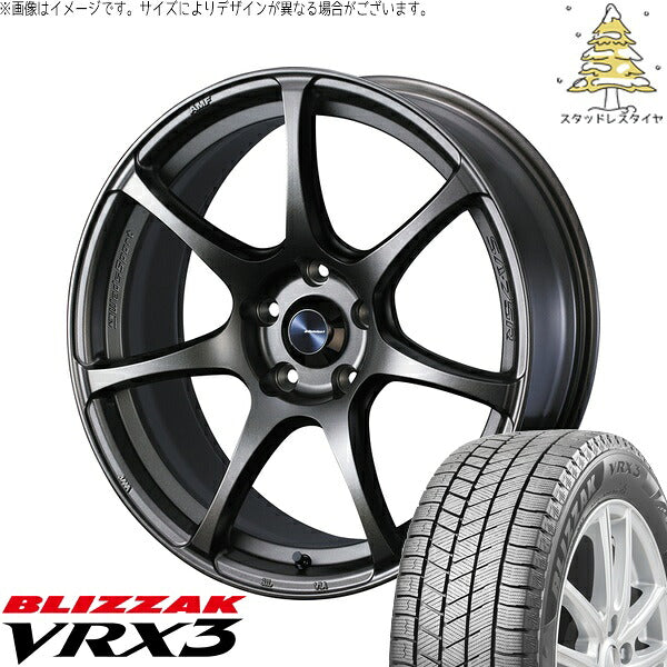 ブリヂストン ブリザック VRX3 205/45R17 ＋ ウェッズスポーツ SA75R EJブロンズ 17インチ 7.5J +45 5H114.3P スタッドレス・ホイール4本セット。1枚目。