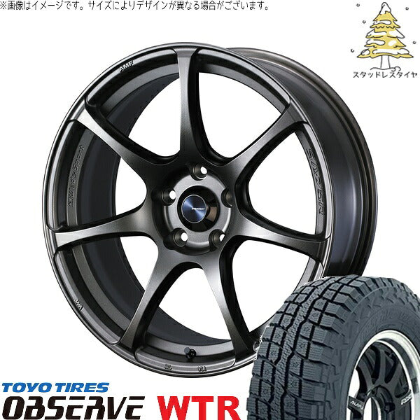 トーヨータイヤ オブザーブ W/T-R 245/65R17 ＋ ウェッズスポーツ SA75R EJブロンズ 17インチ 7J +40 5H114.3P スタッドレス・ホイール4本セット。1枚目。
