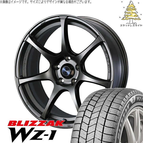 ブリヂストン ブリザック WZ-1 225/60R18 ＋ ウェッズスポーツ SA75R EJブロンズ 18インチ 7.5J +35 5H114.3P スタッドレス・ホイール4本セット。1枚目。