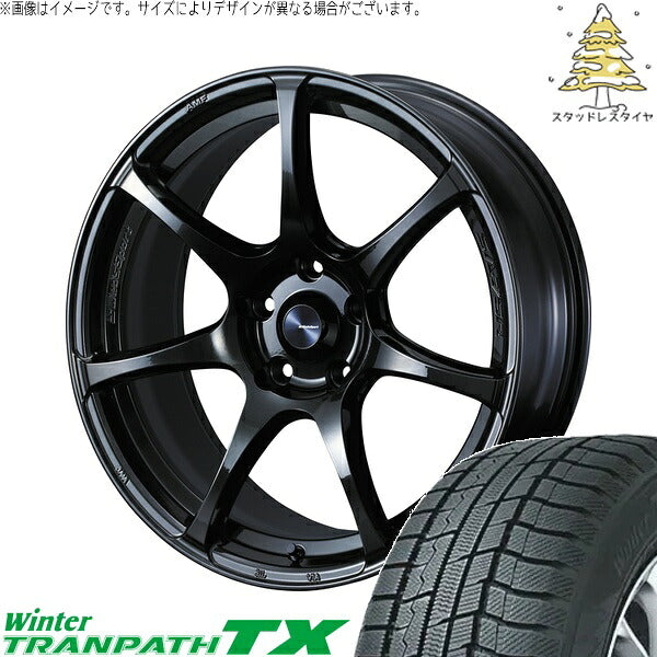 トーヨータイヤ ウィンタートランパス TX 225/60R17 ＋ ウェッズスポーツ SA75R ハイパーブラッククリア2 17インチ 7J +40 5H114.3P スタッドレス・ホイール4本セット。1枚目。
