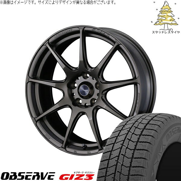 トーヨータイヤ オブザーブ GIZ3 235/60R18 ＋ ウェッズスポーツ SA99R EJブロンズ 18インチ 8J +42 5H114.3P スタッドレス・ホイール4本セット。1枚目。