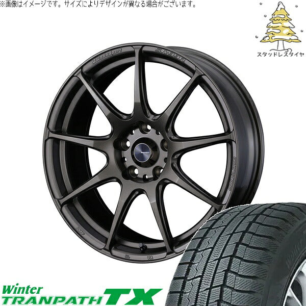トーヨータイヤ ウィンタートランパス TX 235/55R18 ＋ ウェッズスポーツ SA99R EJブロンズ 18インチ 8J +42 5H114.3P スタッドレス・ホイール4本セット。1枚目。