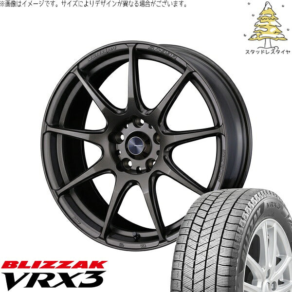 ブリヂストン ブリザック VRX3 225/60R18 ＋ ウェッズスポーツ SA99R EJブロンズ 18インチ 7.5J +45 5H114.3P スタッドレス・ホイール4本セット。1枚目。