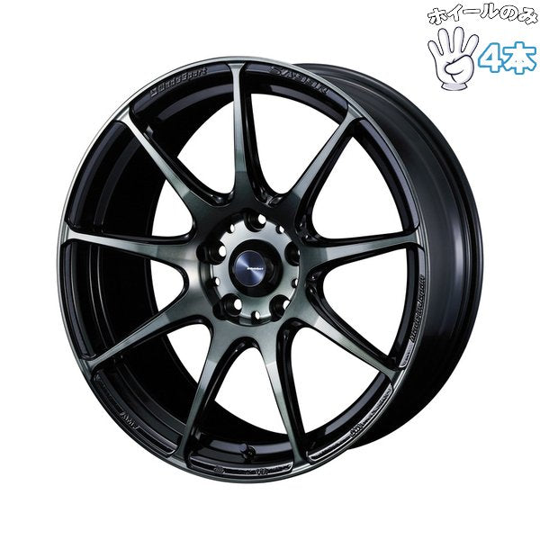 17インチ アルミホイール 5穴114.3 | ウェッズ ウェッズスポーツ SA99R ウォースブラッククリアー 7J 4本
