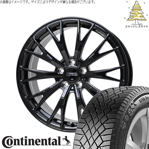 コンチネンタル バイキングコンタクト7 245/40R20 ＋ シュティッヒ レグザス フォージド FS-02 グロスブラック 20インチ 8J +40 5H114.3P スタッドレス・ホイール4本セット。1枚目。