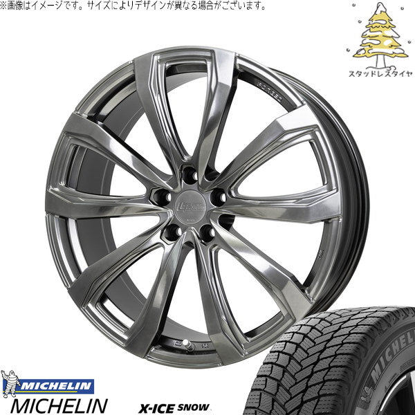 ミシュラン エックスアイス スノー 215/45R18 ＋ シュティッヒ レグザス フォージド FS-01 ハイパーシルバー 18インチ 7.5J +35 5H114.3P スタッドレス・ホイール4本セット。1枚目。