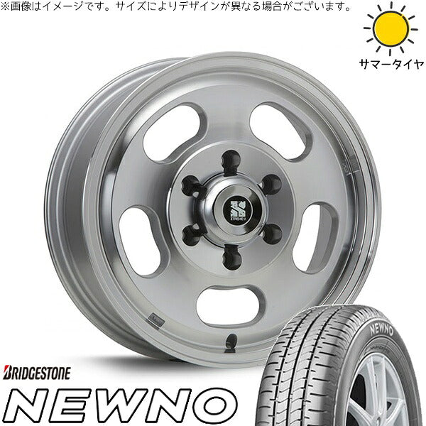 ブリヂストン ニューノ 215/65R16 ＋ エクストリームJ D:SLOT シルバーポリッシュ 16インチ 6.5J +38 6H139.7P サマー・ホイール4本セット。1枚目。