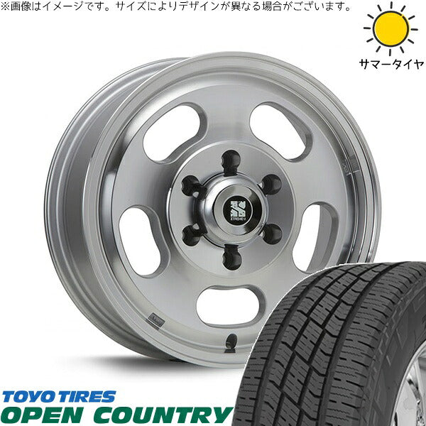 トーヨータイヤ オープンカントリー H/T2 215/70R16 ＋ エクストリームJ D:SLOT シルバーポリッシュ 16インチ 6.5J +38 6H139.7P サマー・ホイール4本セット。1枚目。