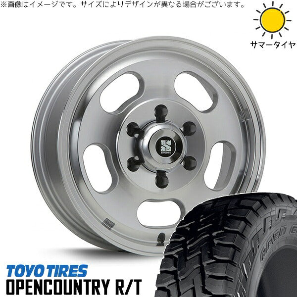 トーヨータイヤ オープンカントリー R/T 215/70R16 ＋ エクストリームJ D:SLOT シルバーポリッシュ 16インチ 6.5J +38 6H139.7P サマー・ホイール4本セット。1枚目。