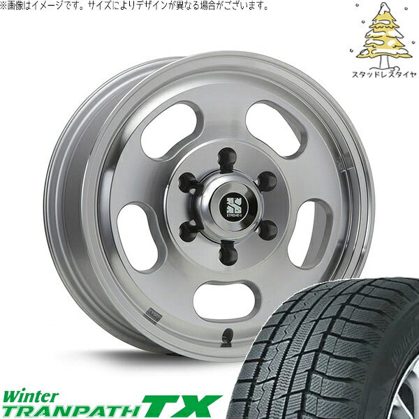 トーヨータイヤ ウィンタートランパス TX (WinterTRANPATH TX) 215/65R16 ＋ エクストリームJ Dスロット シルバーポリッシュ 16インチ 6.5J +38 6H139.7P スタッドレス・ホイール4本セット。1枚目。