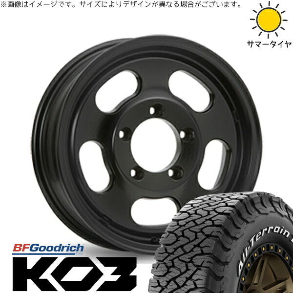 BFグッドリッチ オールテレーン T/A KO3 225/70R16 ＋ エクストリームJ D:SLOT サテンブラック 16インチ 5.5J +22 5H139.7P サマー・ホイール4本セット。1枚目。
